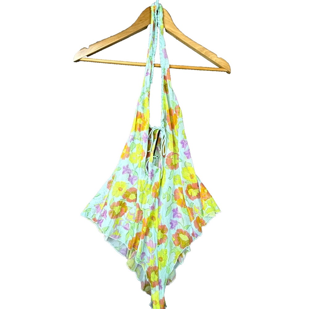 Savage X‎ Fenty Mesh Teddy Bodysuit Womens Large Multicolor Free Spirit Floral